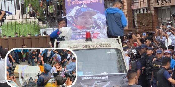 ब्रड पिकमा ज्यान गुमाएका युक्त गुरुङको शव काठमाडौं ल्याइयो