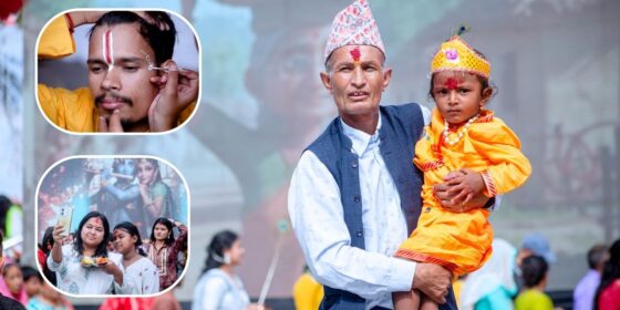 साना कृष्ण-राधाको मुस्कानसँगै उत्सवमय बनेको कृष्ण जन्मोत्सव