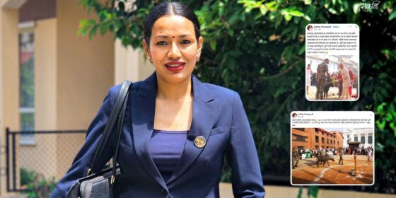 हनुमानढोकाको बलिप्रति आशिका तामाङको प्रश्न: ‘माताले देशलाई कति शक्ति दिनुभयो?’